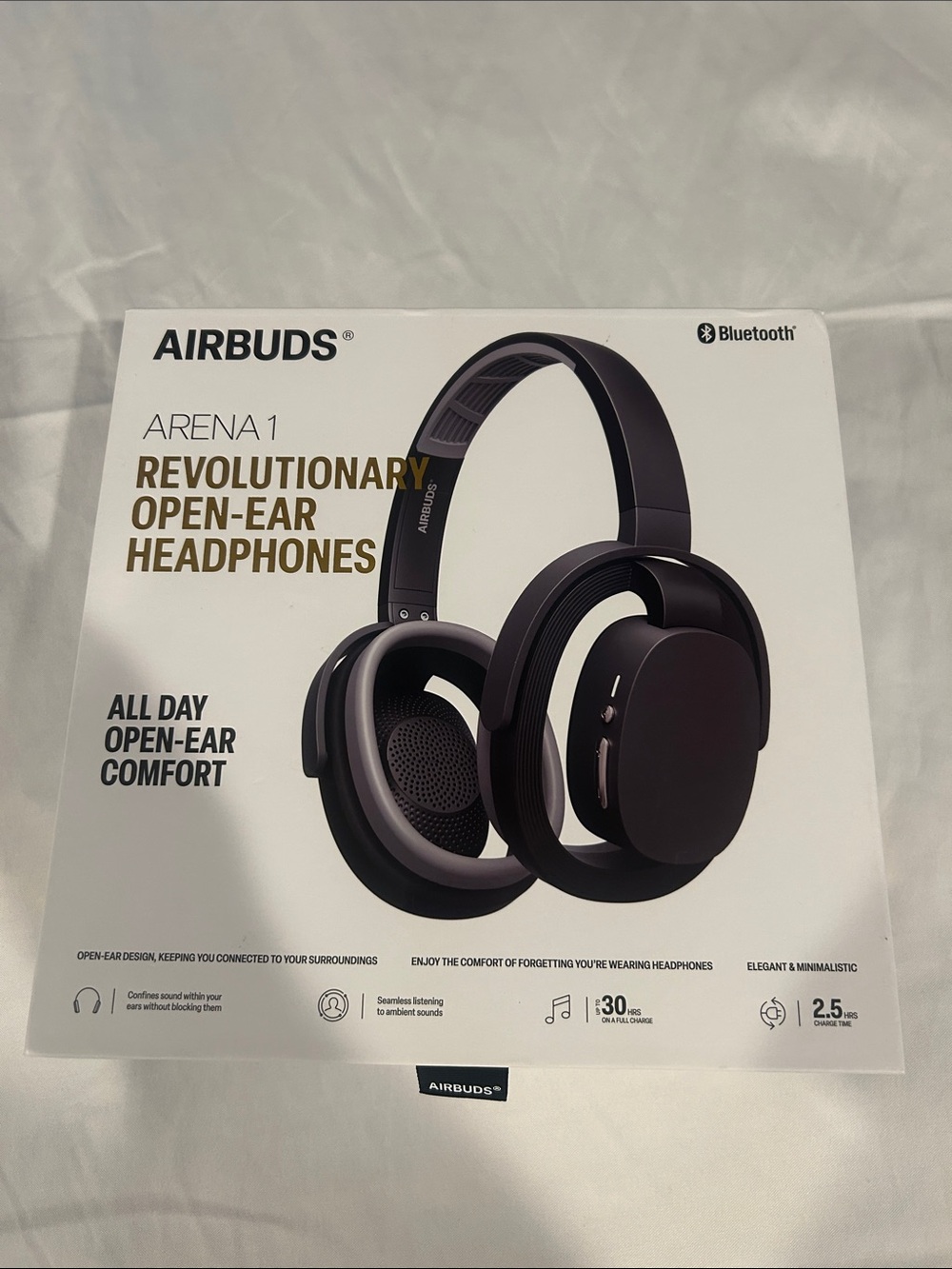 Arena 1 Open-Ear Bluetooth Headphones - Black